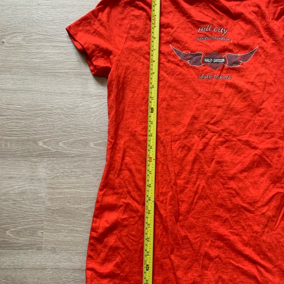 Harley Davidson Woman’s Hull City South Dakota Red T Shirt Size Medium - Picture 5 of 7